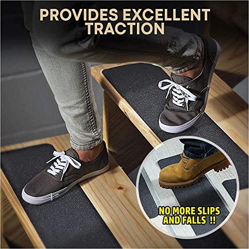 Non-Slip Stair Treads for Wooden Steps, Indoor and Outdoor Grip Tape Black - size: Black, style: 15 Pack