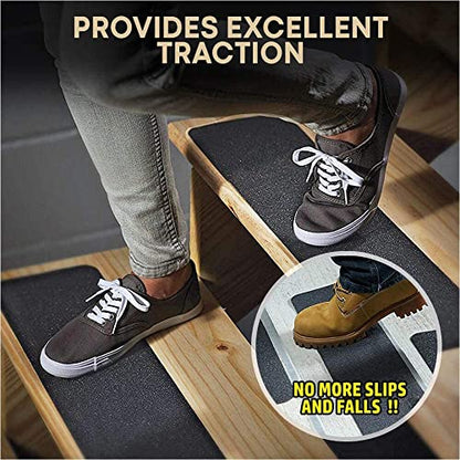 Non-Slip Stair Treads for Wooden Steps, Indoor and Outdoor Grip Tape Black - size: Black, style: 15 Pack