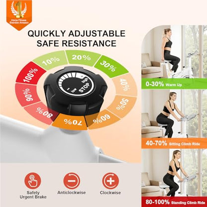 Exercise Bikes for Home,Spin Bike with Adjustable Magnetic,Brake Pad Resistance Silent Belt Drive,350lbs/300lbs Weight Capacity &Upgraded Version Seat for Home Cardio&Weight Loss(QM-530W) - color: White