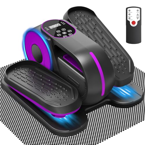 Under Desk Elliptical Leg Exerciser as Seen on TV Sitting for Senior - color: Purple