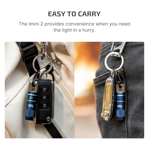 OLIGHT IMINI 2 Rechargeable EDC Keychain Mini Flashlight Midnight Blue - color: Midnight Blue