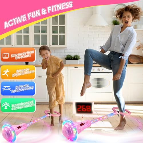 Dolanus Ankle Skip Toys with Counter, 6 7 8 Year Old Girl Birthday Gifts - color: Pink
