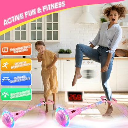 Dolanus Ankle Skip Toys with Counter, 6 7 8 Year Old Girl Birthday Gifts - color: Pink