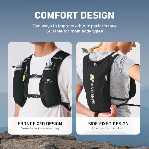 N NEVO RHINO 5L Running Vest , Hydration Vest Pack with 1.5L Water Bladder - color: Black