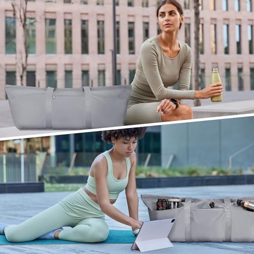 sportsnew Large Yoga Mat Bag Trolley Sleeve Gym Carrier Shoe Bag Wet Pocket - color: Grey