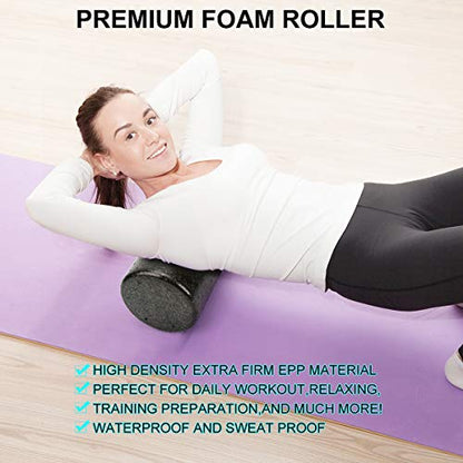 Foam Roller Set - High Density Back Roller, Muscle Roller Stick - color: 12-inch