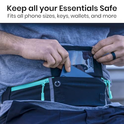 Vive Running Belt Fanny Pack for Women, Men, Kids, Adults, Jogging - color: Teal