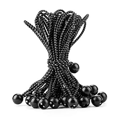 CARTMAN 90-Pack 11-Inch Ball Bungee Cords for Canopies and Tarps, Black - style: 11inch 90pk