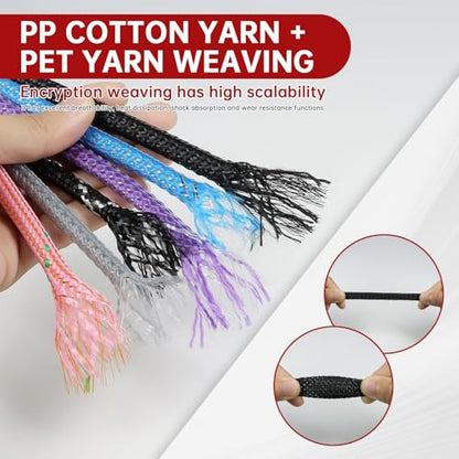 Braided Cable Management Sleeves, High Density PP Cotton Mixed PET Yarn Wire Loom for Automotive Wiring Harness & PC Computer Case Pets No Chew (Black Black, 12mm (15/32")-49ft) - color: Black Black, size: 12mm (15/32")-49ft