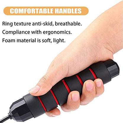 Redify Adjustable Jump Rope,Jump Ropes for Fitness for Men Women - color: Red