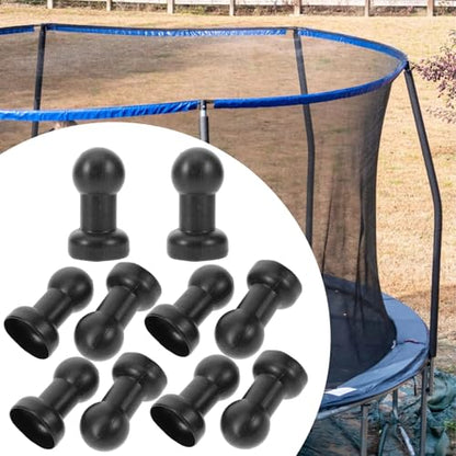 8 Pack Trampoline Poles Cap Replacement Trampoline Enclosure Pole Top Cap Protective Cover Ends Toppers for Trampoline Frame Poles 1 Inch Enclosure Straight Tube Trampoline Safety Enclosure Net