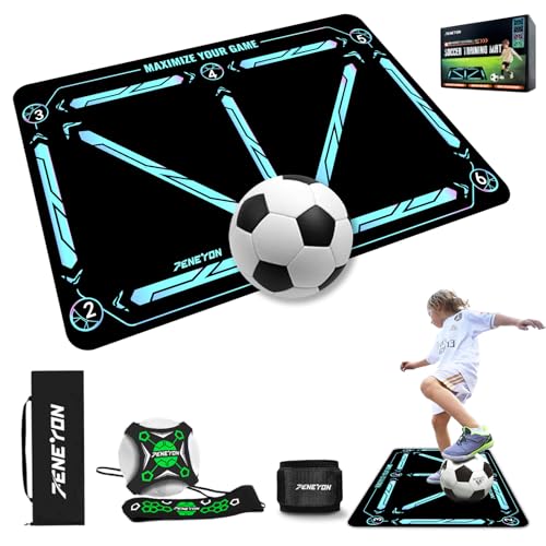 Soccer Training Mat, Soccer Training Equipment, Soccer Gifts for Boys 8-12 - color: Technology, size: 2'11" x 1'11" (L x W)