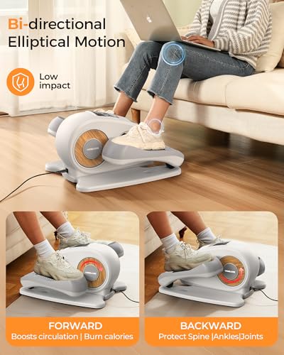 YOSUDA Under Desk Elliptical Machine, Seated Pedal Exerciser for Seniors