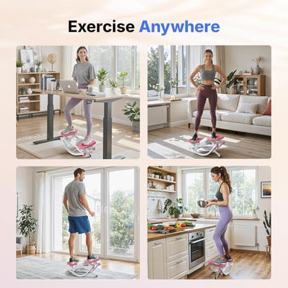 MERACH Rocking Steppers for Exercise at Home, 3D Motion Stair Stepper - color: white