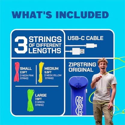ZipString Original Rope Launcher Toy, Bold Blue - color: Bold Blue
