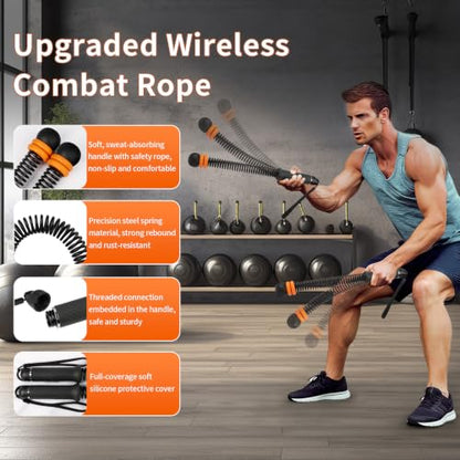 Ropeless Battle Rope, Portable Adjustable Strength Training for Home Gym