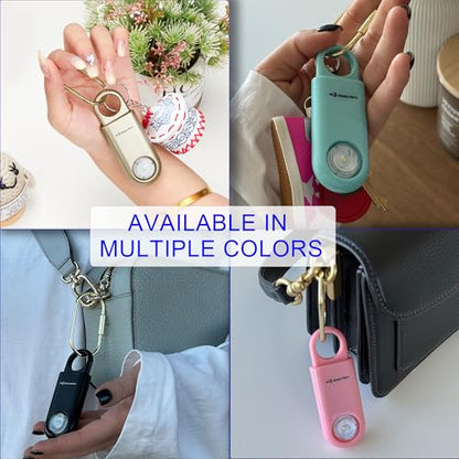 130db Personal Safety Alarm with Ultra Bright Strobe Light. Rose Gold - color: RoseGold, style: Button cell