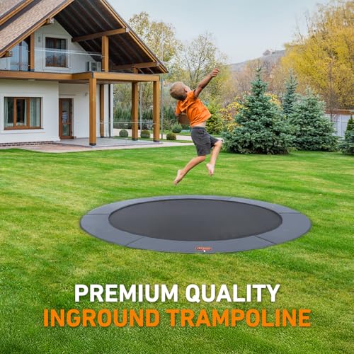Avyna Premium In-Ground Trampoline – Outdoor Trampoline for Kids and Adults with Advanced Safety Features - size: 14 FT - Round