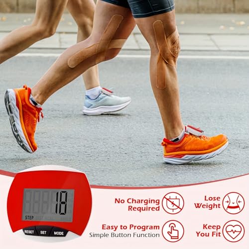 Portable Clip-on Pedometer for Walking, Running, and Outdoor Sports - Lightweight Step Counter for Seniors and Adults