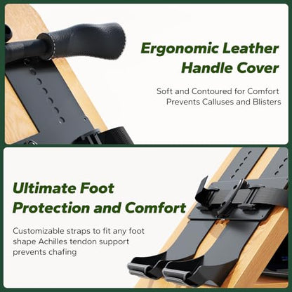 Merach R280 Water Rowing Machine, Foldable & Space-Saving, 400lbs Capacity - style: Oak - Basic
