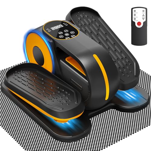 Under Desk Elliptical Leg Exerciser as Seen on TV Sitting for Senior - color: Orange
