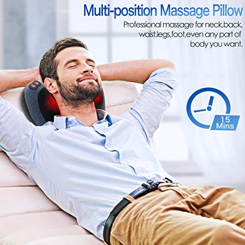 Papillon Back Massager with Heat,Shiatsu Pillow for Body Pain Relief Blue - color: Cyan Blue