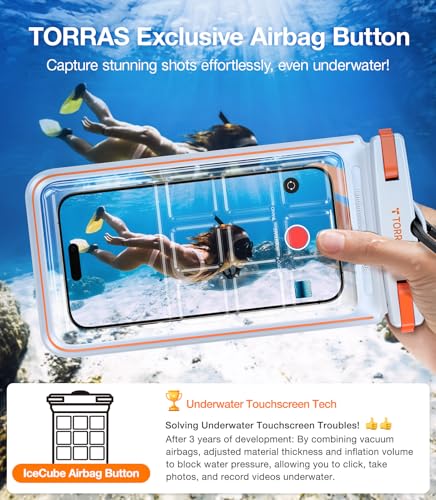 TORRAS IPX8 Waterproof Phone Pouch Floating, Underwater Touch Screen, White - color: 1 Pack-White