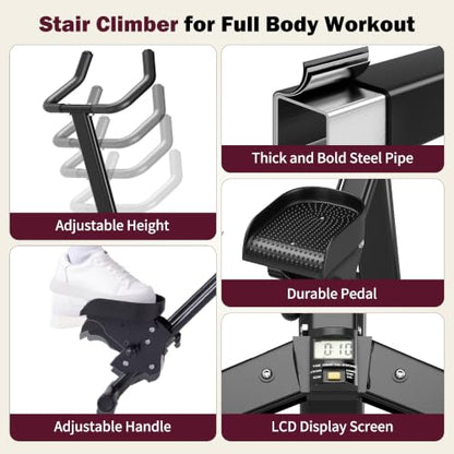 SogesPower Stair Stepper for Home,Folding Vertical Stair Climber