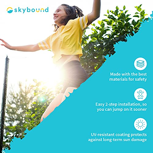SkyBound Universal Replacement Trampoline Safety Pad - Spring Cover Fits 8ft 10ft 12ft 14ft 15ft Frames - Comfortable, Long Lasting, and Water-Resistant - size: 14 ft, style: Standard