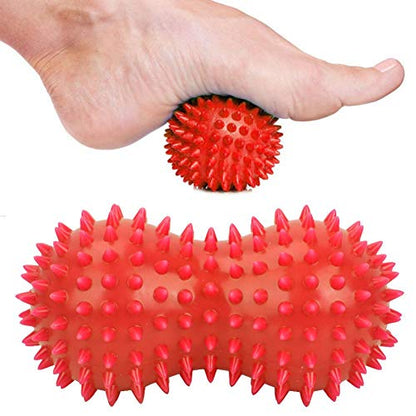 ZJchao Peanut Spiky Massage Ball, Foot Massage Ball Roller, Massaging Hand Foot Massager Roller Ball Tension Muscle Relax, Spiky Peanut Massager for Plantar Fasciitis - color: 2#
