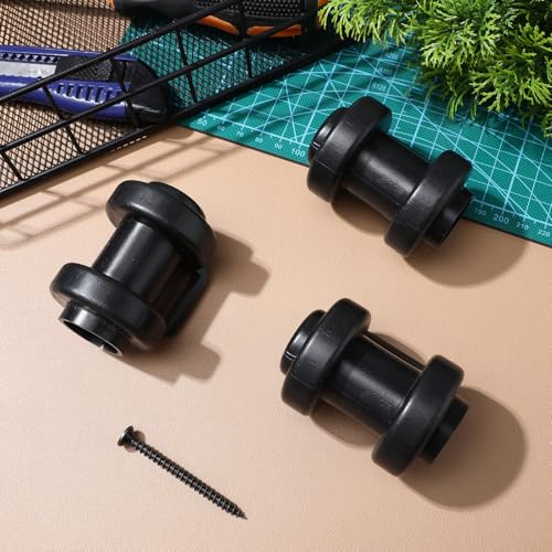 UPKOCH 6Pcs Black Trampoline Protective Caps for Enclosure Poles 2.75X1.77 Inch Plastic Safety End Caps for Kids Outdoor Trampoline Accessories