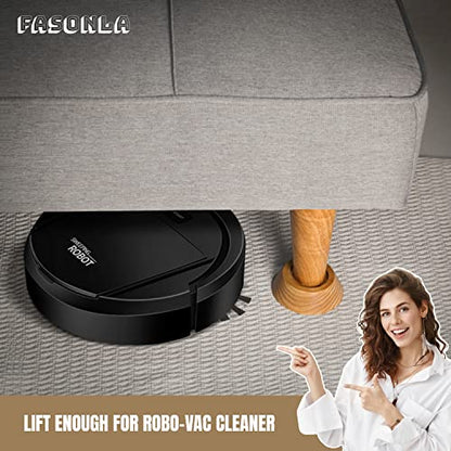 Bed Risers, Furniture Risers (Set of 8-Height 1") Can be Adjusted to 2'' 3''or 4'', Lifts Furniture Risers, Solid Natural Wood Risers, Non-Slip Recessed Hole (Natural Wood Color) - color: Natural Color