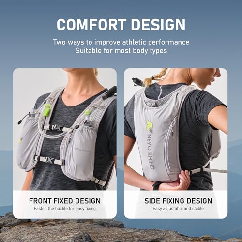 N NEVO RHINO 5L Running Vest , Hydration Vest Pack with 1.5L Water Bladder - color: Gray