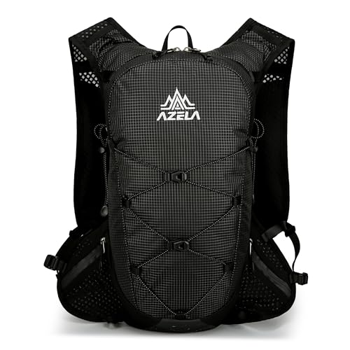 Lightweight Hydration Vest Backpack for Running, Cycling, Hiking, Bladder Pack with Bottle Holder for Outdoor Sports (BLACK, No Trekking BAG) - color: Black, size: No Trekking BAG