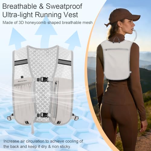 Lightweight Running Hydration Vest Backpack, 5L Grey