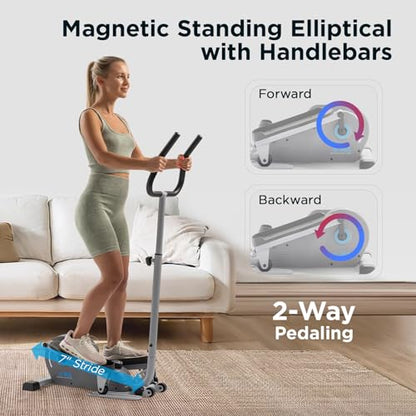 JLL Mini Smart Megnetic Elliptical Machine with SunnyFit App for Home