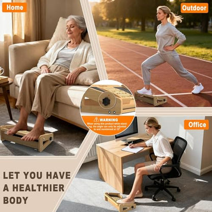 HOTWAVE Slant Board for Calf Stretching with Foot Massage Roller