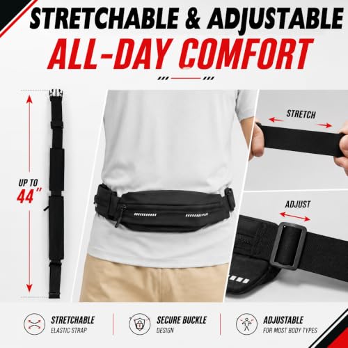 Running Belt for Men Women, Waist Pack Phone Holder for Running, Travel