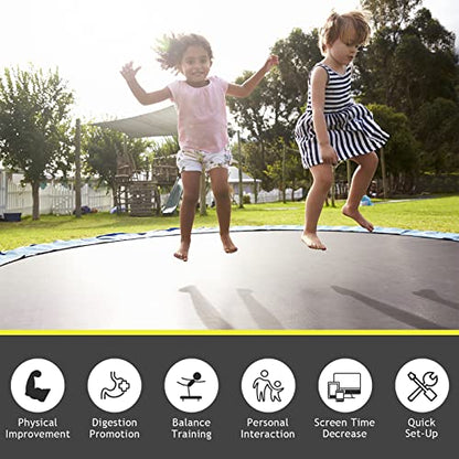 Giantex Replacement Trampoline Mat - style: 15Ft w/ 96 V-Hooks 5.5'' Spring