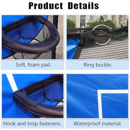 Trampoline Basketball Hoop, with Pump and 4 Mini Balls, Easy to Install, Universal Trampoline Accessories, Trampolines Basketball for Dunking - color: Blue