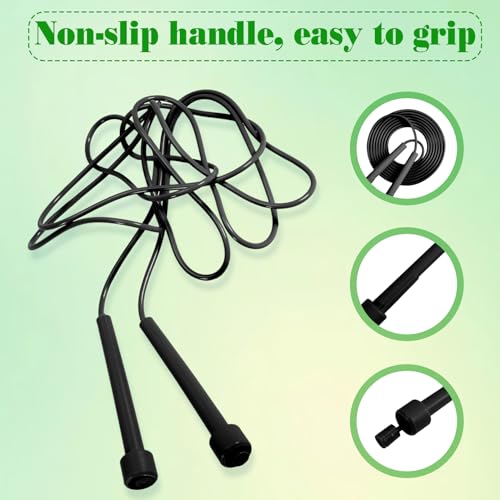 10 Pcs Jump Ropes, Adjustable Jumping Ropes, Black