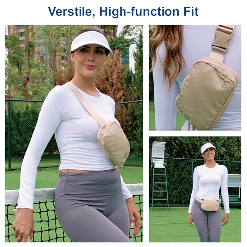 Pander Nylon Fanny Pack for Women, Two-Way Zipper Crossbody Bag - color: Capri Blue