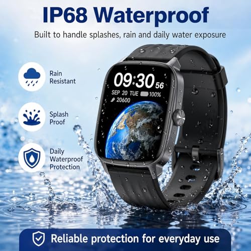 Pedometer Watch Senior Friendly No App No Phone Required, Activity Tracker - color: Black