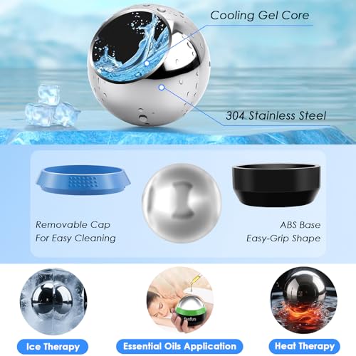Massage Ice Roller Ball Cold & Heat Therapy Pain Relief Myofascial Release - color: Set of Green