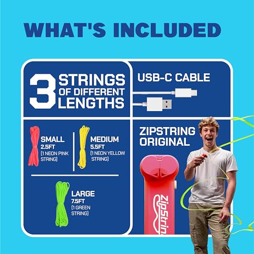 ZipString Original Rope Launcher Toy, Rock'it Red - color: Rock'it Red