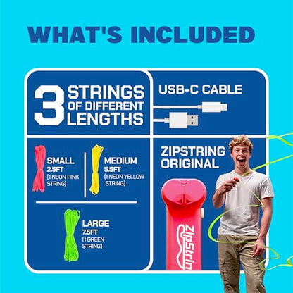 ZipString Original Rope Launcher Toy, Rock'it Red - color: Rock'it Red