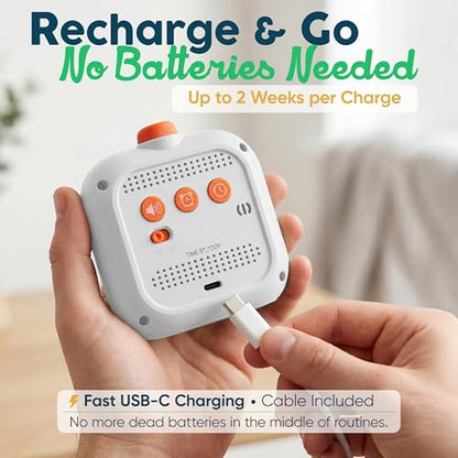 Digital Visual Timer for Kids - Calmer Routines & Transitions - color: White