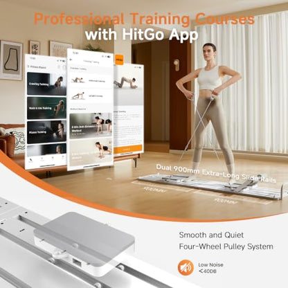 HitGo Pilates Board - 79" All-in-One Foldable Portable Pilates Reformer Set