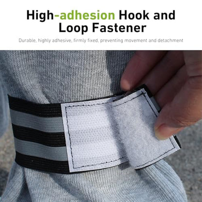 4 PCS High Visibility Reflective Bands, Reflective Running Gear for Wrist, Arm, Ankle, Leg, High Elastic Stretch Reflective Strap, Universal for Night Running, Cycling, Walking - color: Green