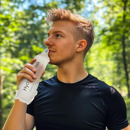 150ml Soft Flask, Soft Water Bottle for Hydration Packs, Running, Hiking, Cycling and Climbing - White - color: 150ml, white